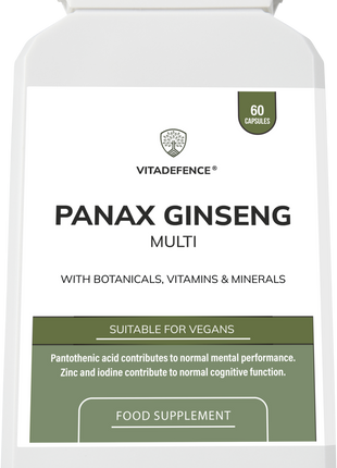 Panax Ginseng Multi | With Botanicals, Vitamins & Minerals – 60 Capsules