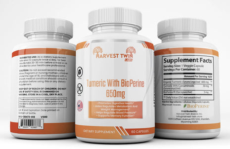 Turmeric w/BioPerine - 650mg-1