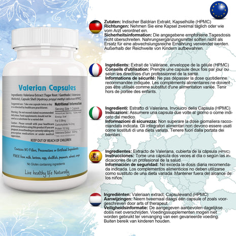 Ayushya Valerian Sleep Support |Vegan, Gluten Free, Non-GMO - 60 Capsules