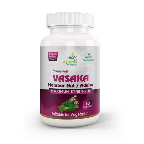 Ayushya Vasaka (Malabar Nut, Adulsa) Respiratory Support - 60 Capsules