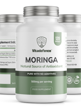 Moringa Oleifera | 500 mg Vegan Capsules – 120 Capsules