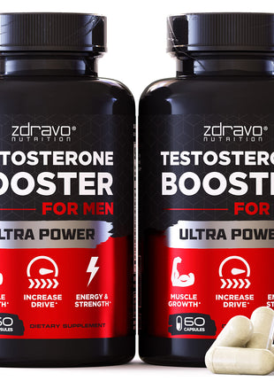 Testosterone Booster - Testosterone Supplement for Men - Workout Supplement for Muscle Growth Libido Stamina Strength Endurance - Male Enhancing Supplement Pills - Mens Test Booster - Tongkat Ali
