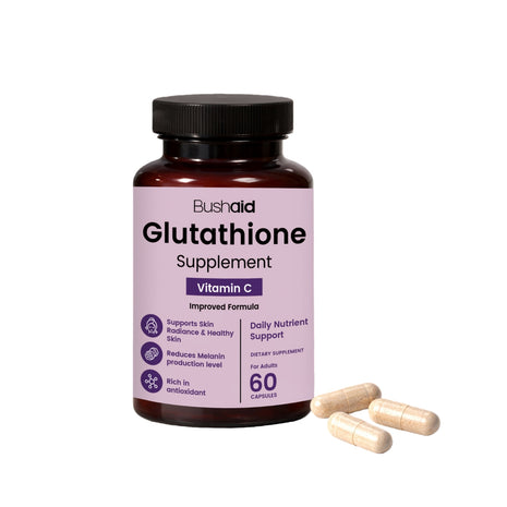 Glutathione + Vitamin C Complex | Antioxidant & Immune Support | 60 Capsules