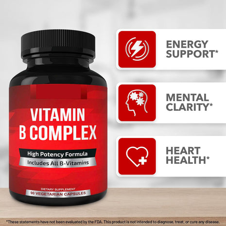 Vitamin B Complex High Potency | 90 Vegan Caps