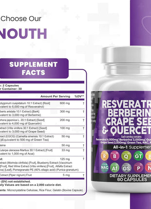 Resveratrol Complex| Anti-aging - 60 caps