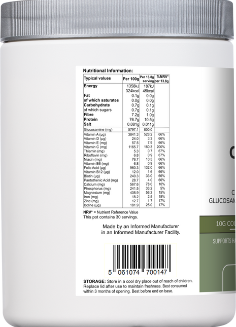 Collagen Multi | Orange Flavour Powder with Glucosamine, Vitamins & Minerals – 415 g