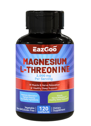 EAZGOO Magnesium L-Threonine Supplement Mineral Magnesium Supplement Magnesium L-Threonine 2000mg 120 Capsules