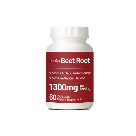 Docteat Beet Root Extract 1300mg | Nitric Oxide & Circulation Support | 60 Capsules
