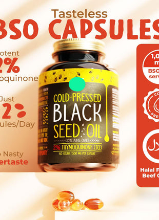 Black Seed Oil 500mg | 60 Softgels | 2% Thymoquinone
