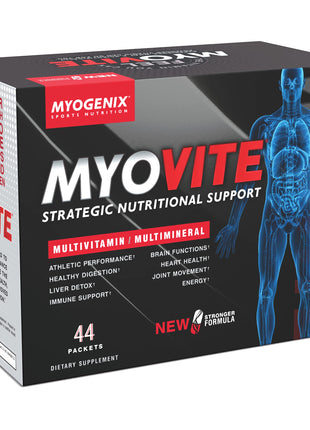 Myogenix Myovite Multivitamins for Athletes - High Performance Vitamins For Men and Women Athletes Easy-to-Swallow Daily Vitamins (44 Packets/Box)