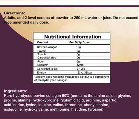 Premium Collagen Powder 300g - 100% Pure Bovine Collagen Type 1 & 3-1