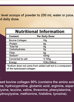 Premium Collagen Powder 300g - 100% Pure Bovine Collagen Type 1 & 3