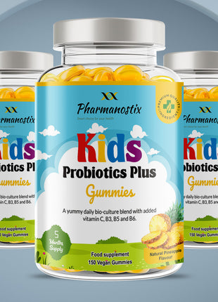 Kids Probiotics Plus Vegan Gummies - 150 Natural Pineapple Flavour