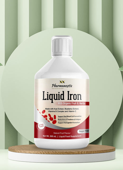 Pharmanostix Iron Liquid 22 mg |Supplement 500 mL