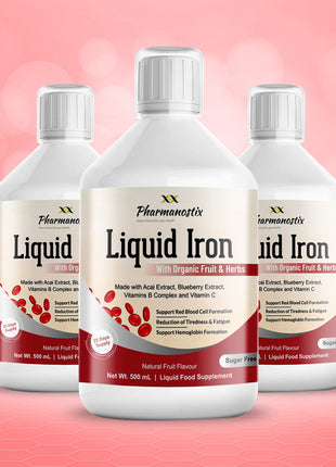 Pharmanostix Iron Liquid 22 mg |Supplement 500 mL