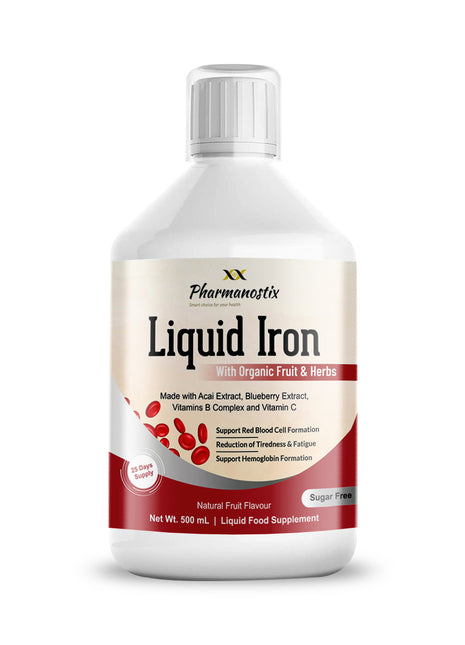 Pharmanostix Iron Liquid 22 mg |Supplement 500 mL