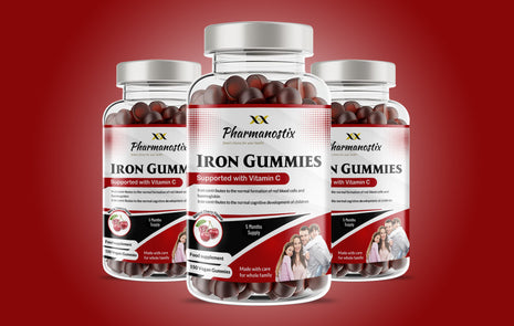 Iron & Vitamin C Vegan Gummies - 150 Natural Cherry Flavour