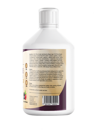 Halal Bovine Collagen Liquid Supplement, 10000mg, Natural Berry Flavour, 500ml