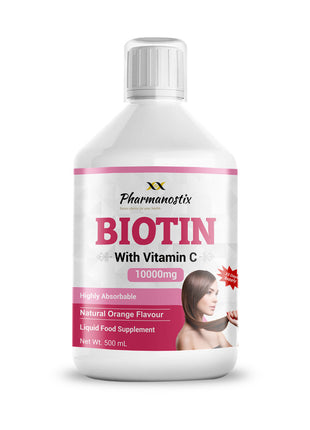 Biotin Liquid 500 mL - High Strength 10000mcg With Vit C