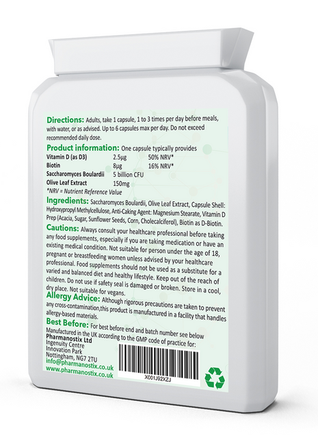 Saccharomyces Boulardii Supplement 90 Capsules