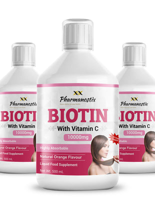 Biotin Liquid 500 mL - High Strength 10000mcg With Vit C