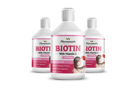 Biotin Liquid 500 ml | High Strength 10000mcg With Vit C