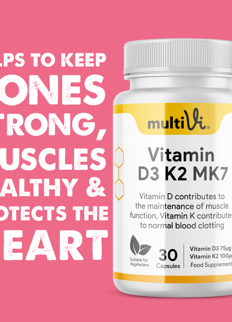 Vitamin D3 3000 IU + K2 MK-7 Supplement