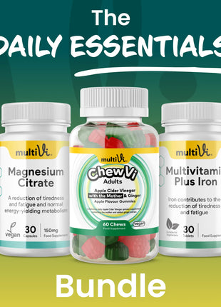 Daily Essentials Bundle | Gut health, Muscle & Nervous System - 120 gummies ( 3 bottles)